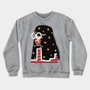 The Girl With Stars In Her Hair Crewneck Sweatshirt